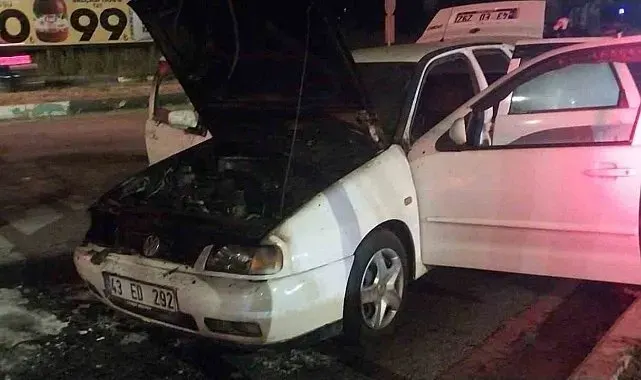 Kütahya'da araç yangını