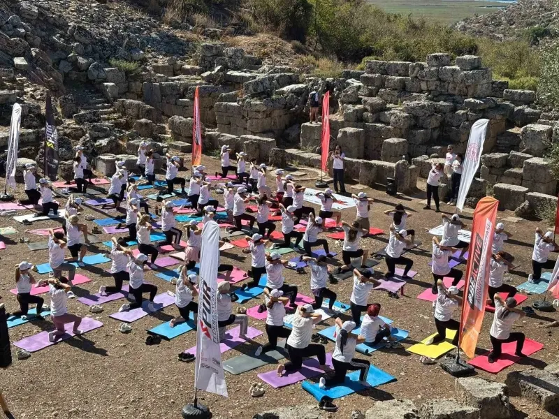 Muğla Ortaca'da Gençler Kaunos Antik Kenti'nde Sporla Buluştu