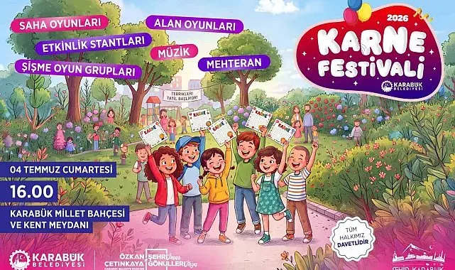 Karabük Belediyesi çocuklar için Karne Festivali düzenliyor