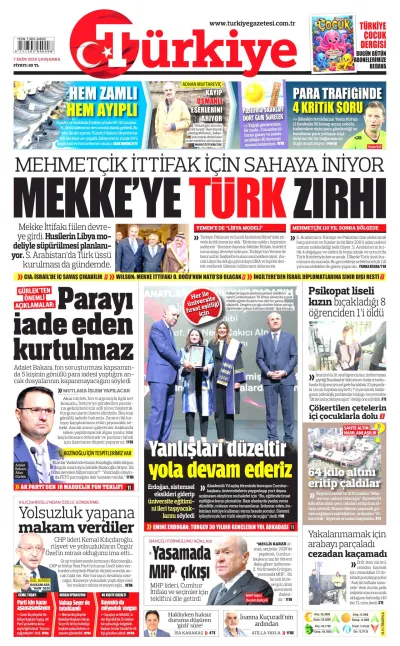 Türkiye manşeti