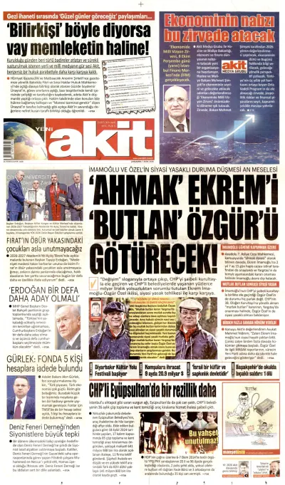 Yeni Akit manşeti