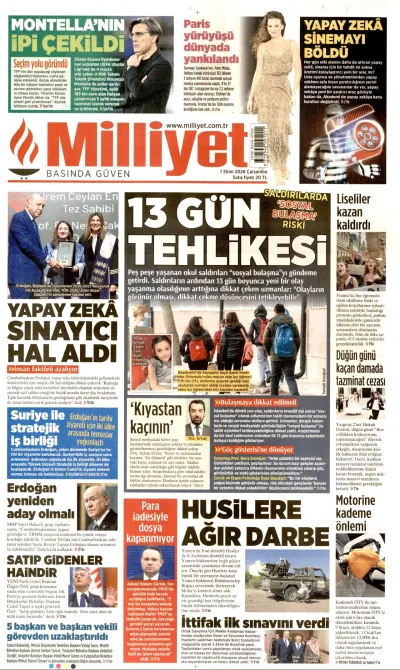Milliyet manşeti