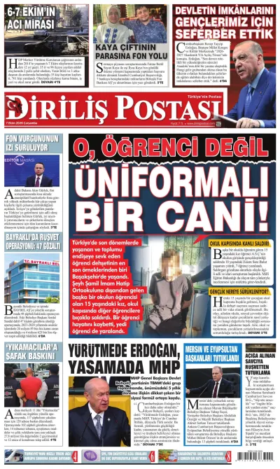 Diriliş Postası manşeti