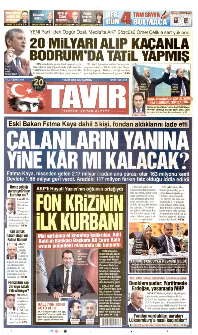 Tavır manşeti