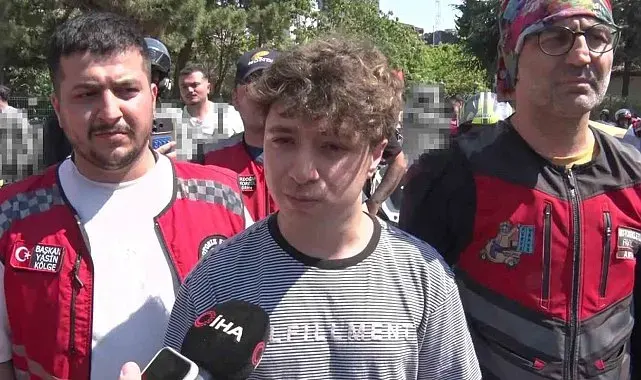 Ataşehir'de güvenlik görevlilerinden kuryeye saldırı: O anlar kask kamerasında