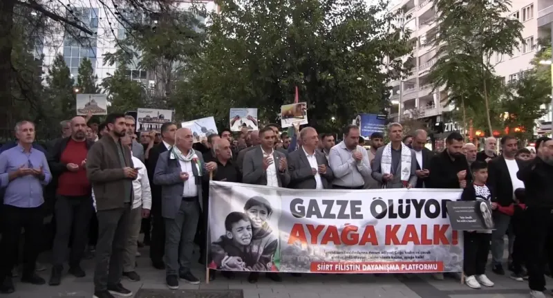 Siirt'te Filistin'e Destek İçin Basın Açıklaması Düzenlendi