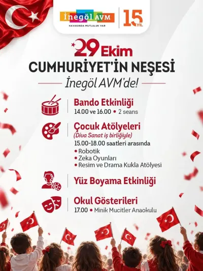 İnegöl AVM’de 29 Ekim Cumhuriyet Bayramı Coşkusu Ve Ekim Etkinlikleri