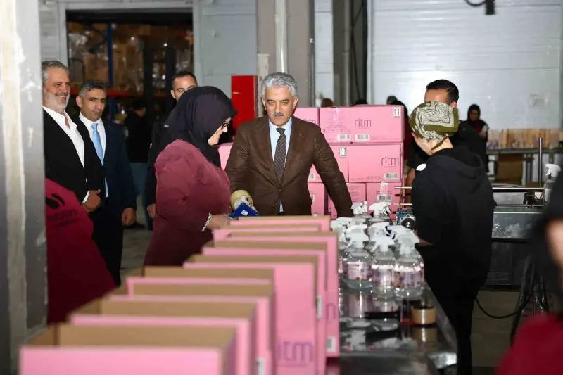 Düzce Valisi Mehmet Makas Kozmetik Fabrikasında İncelemelerde Bulundu
