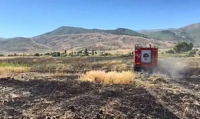 Elazığ'da arazi yangını
