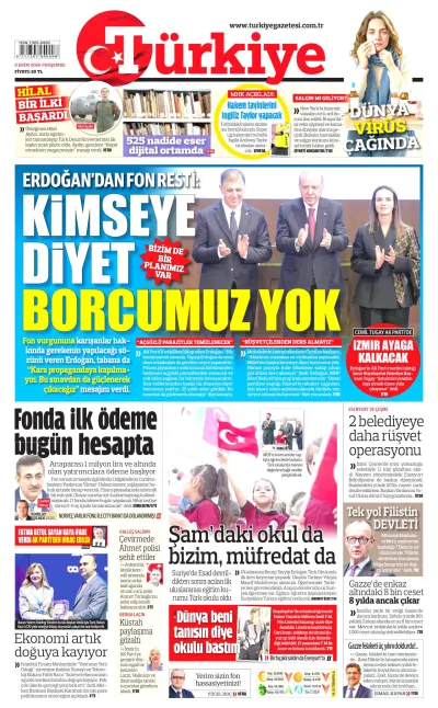 Türkiye manşeti