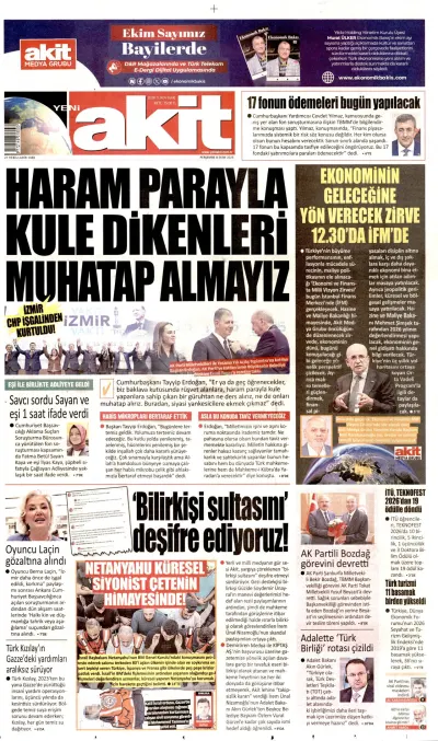 Yeni Akit manşeti