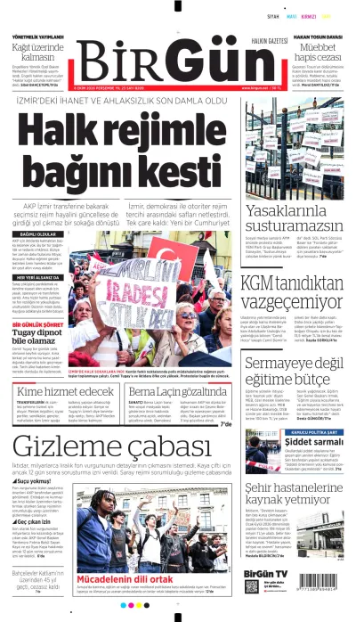 BirGün manşeti