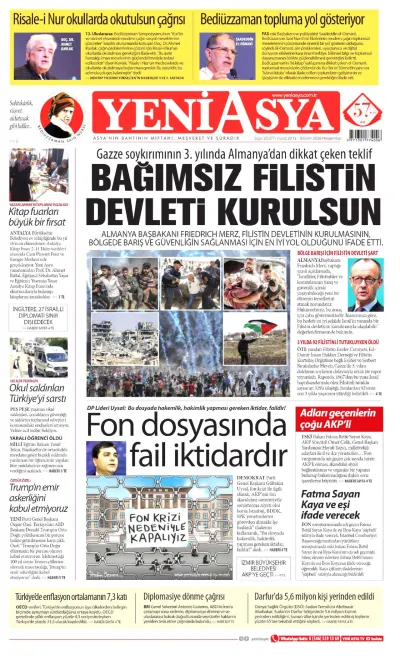 Yeni Asya manşeti