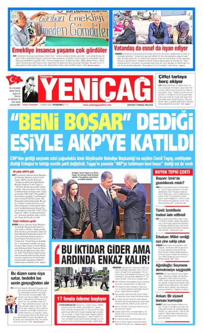 Yeniçağ manşeti