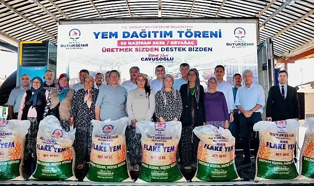 Beyağaçlı 374 üreticiye yem desteği sağlandı