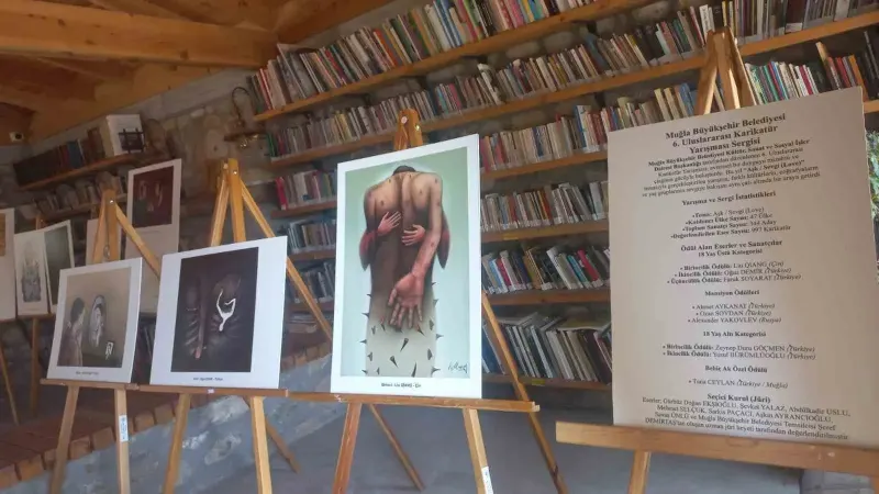 Muğla Büyükşehir Belediyesi 6. Uluslararası Karikatür Yarışması Eserleri Altı İlçede Sergilendi