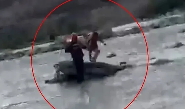 Kezer Çayı'nda mahsur kalan çocuğu AFAD kurtardı