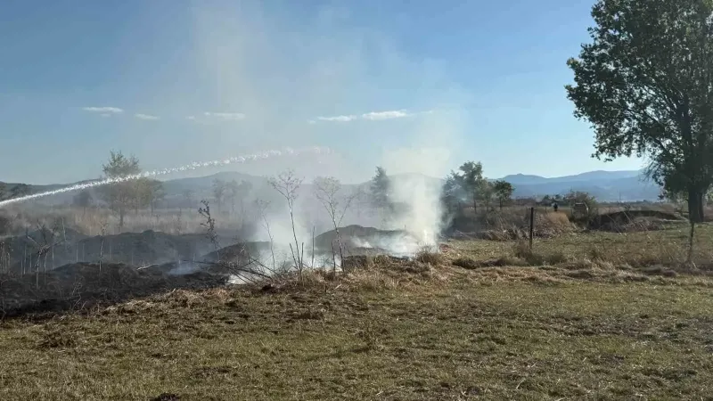 Bolu'da Boş Arazide Çıkan Ot Yangını Ekiplerin Müdahalesiyle Söndürüldü