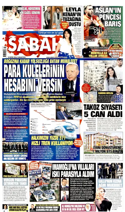 Sabah manşeti