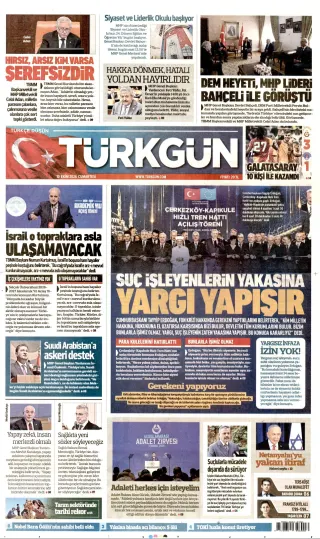 Türkgün manşeti
