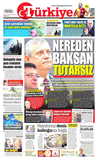Türkiye manşeti