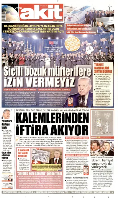Yeni Akit manşeti