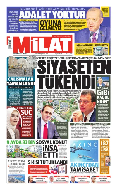 Milat manşeti