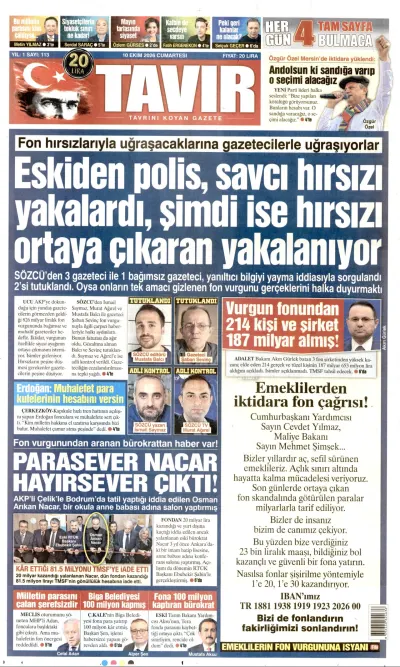 Tavır manşeti