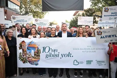 Balıkesirliler 10.10 Dünya Günü'nde Kortej Yürüyüşüyle Coştu