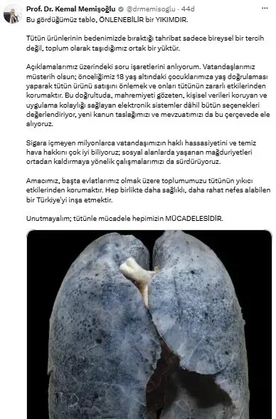 Sağlık Bakanı Memişoğlu Tütün Mücadelesinde Yeni Adımları Açıkladı