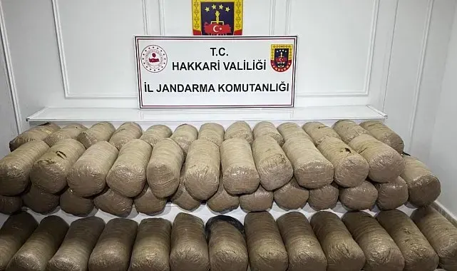 Hakkari'de düzenlenen operasyonda 503 kilogram uyuşturucu madde ele geçirildi