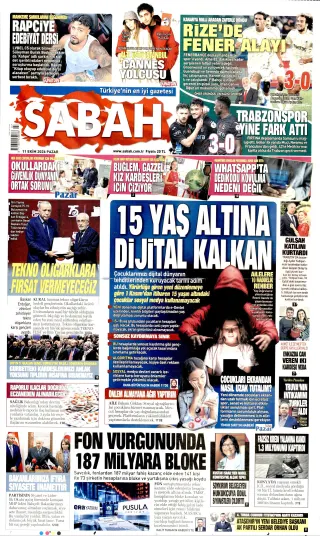 Sabah manşeti