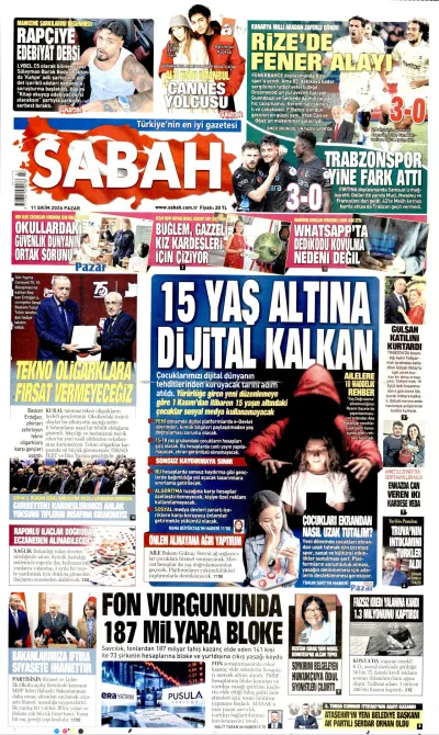Sabah manşeti