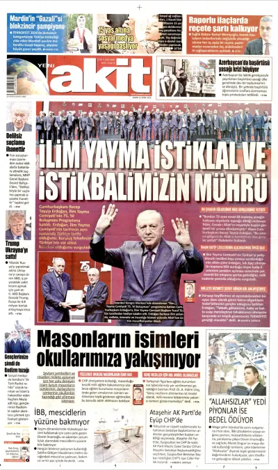 Yeni Akit manşeti