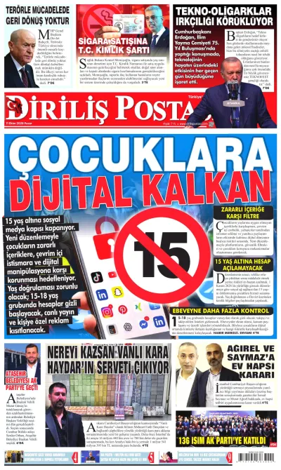 Diriliş Postası manşeti