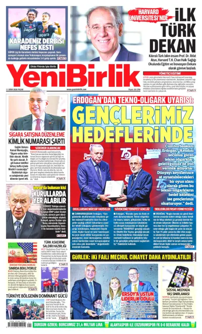 YeniBirlik manşeti