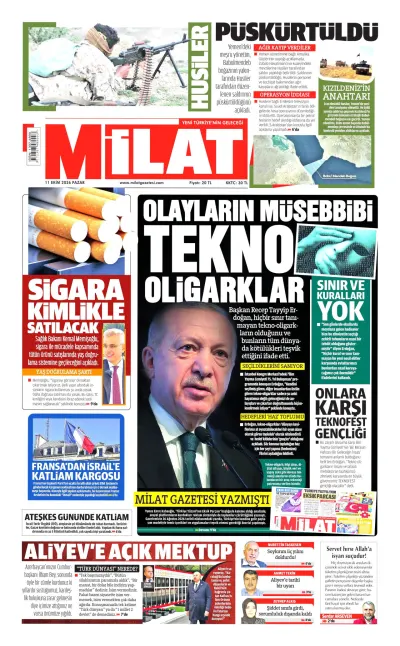 Milat manşeti