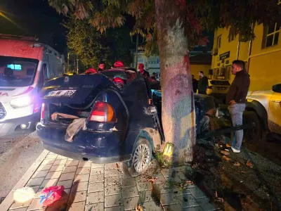 Adana'da Ağaca Çarpan Otomobilde Çocuk Yaşamını Yitirdi, Ağabeyi Ağır Yaralandı