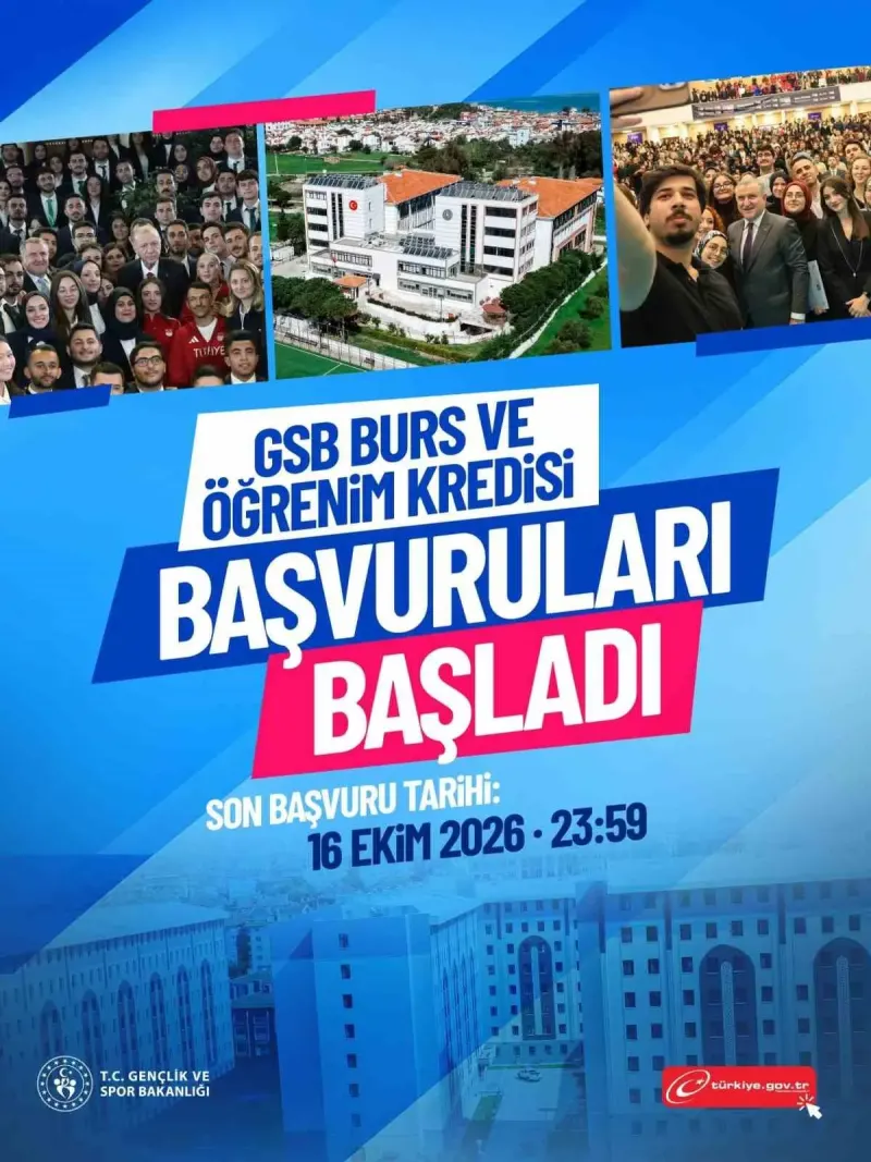 Üniversite Öğrencileri İçin GSB Burs Ve Öğrenim Kredisi Başvuruları Erişime Açıldı