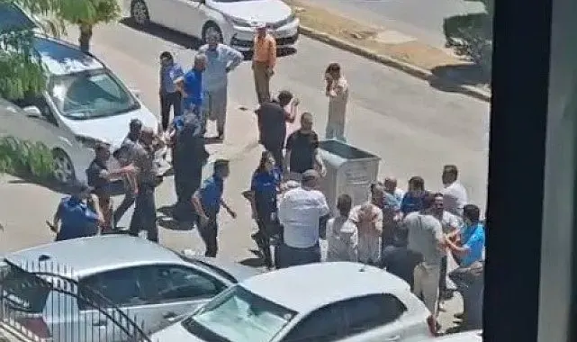 Adliye önünde yumruklu kavga