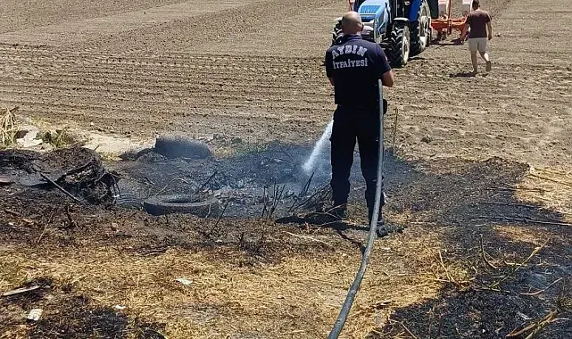 Arazi yangını büyümeden söndürüldü