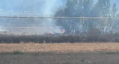Kütahya'da Çıkan Arazi Yangını İtfaiye Ekipleri Tarafından Söndürüldü