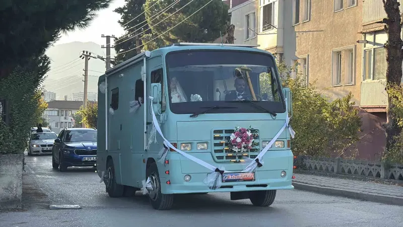 Karabük'te Genç Çiftin Karavan Hayali Düğünlerinde Gerçek Oldu