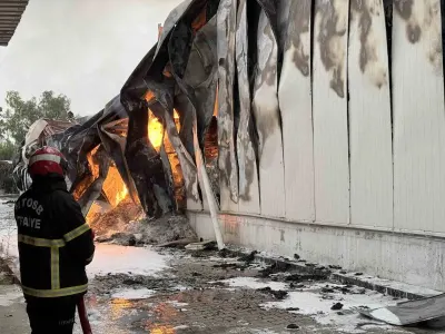 Mersin Organize Sanayi Bölgesindeki Tütün Fabrikasında Büyük Yangın