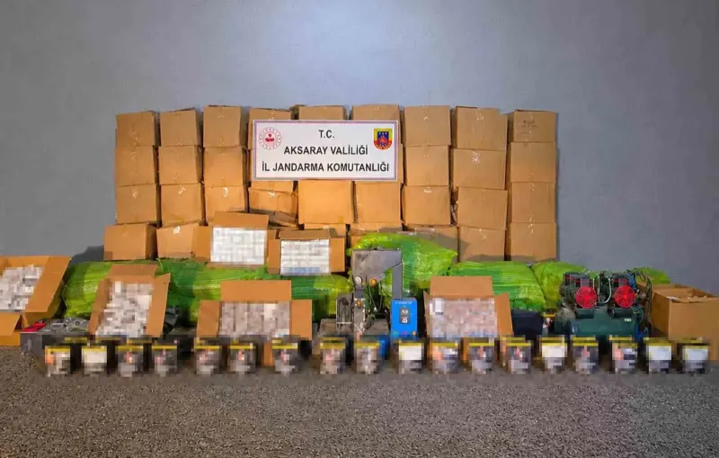 Aksaray'da Jandarmadan Kaçak Sigara Operasyonu