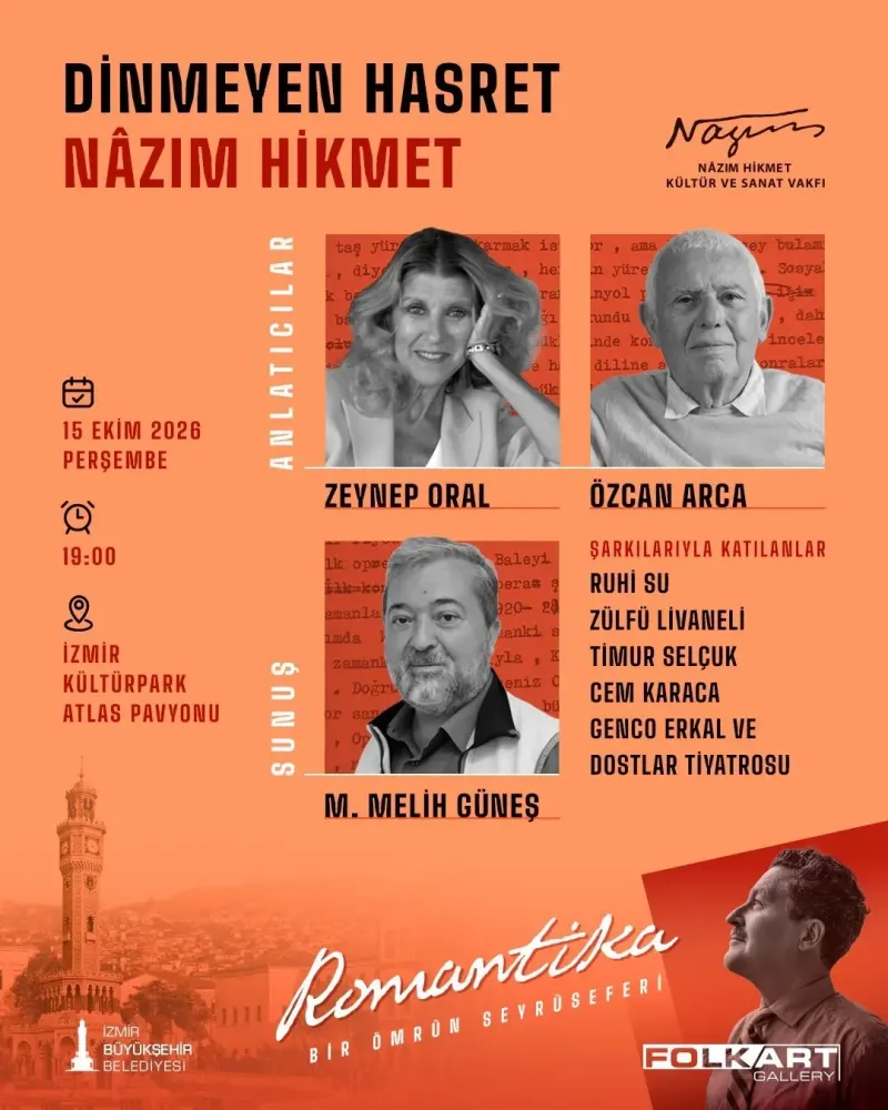 Romantika Sergisi Kapsamında Nâzım Hikmet İçin Dört Özel Etkinlik Düzenlenecek