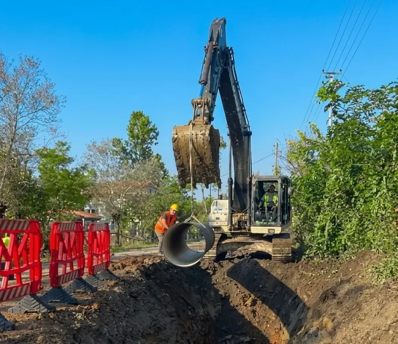 Samsun'da SASKİ Tarafından Salıpazarı Barajı İçin 11 Kilometrelik İsale Hattı Kuruluyor