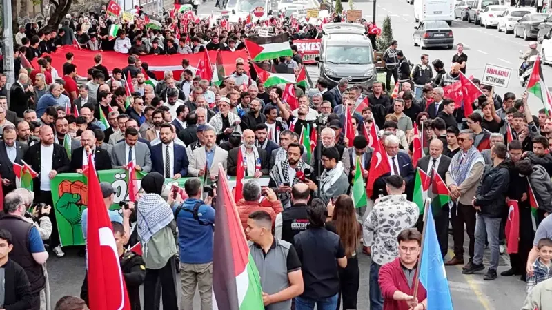 Nevşehir'de Filistin İçin Destek Yürüyüşü Gerçekleştirildi