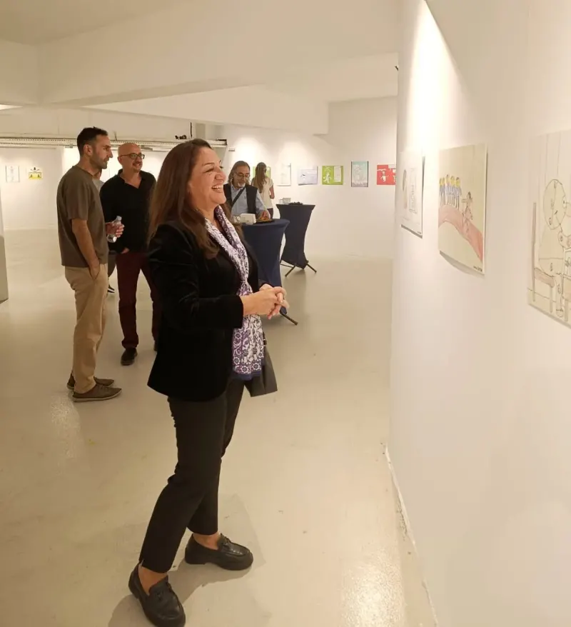 Nilüfer'de Kukla Temalı Uluslararası Karikatür Sergisi Kapılarını Açtı