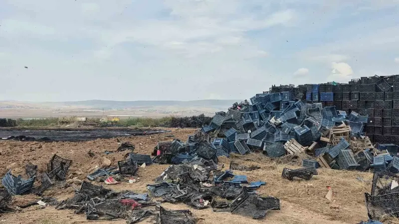 Eskişehir Tepebaşı'nda Plastik Kasa Deposunda Çıkan Yangın Korkuttu